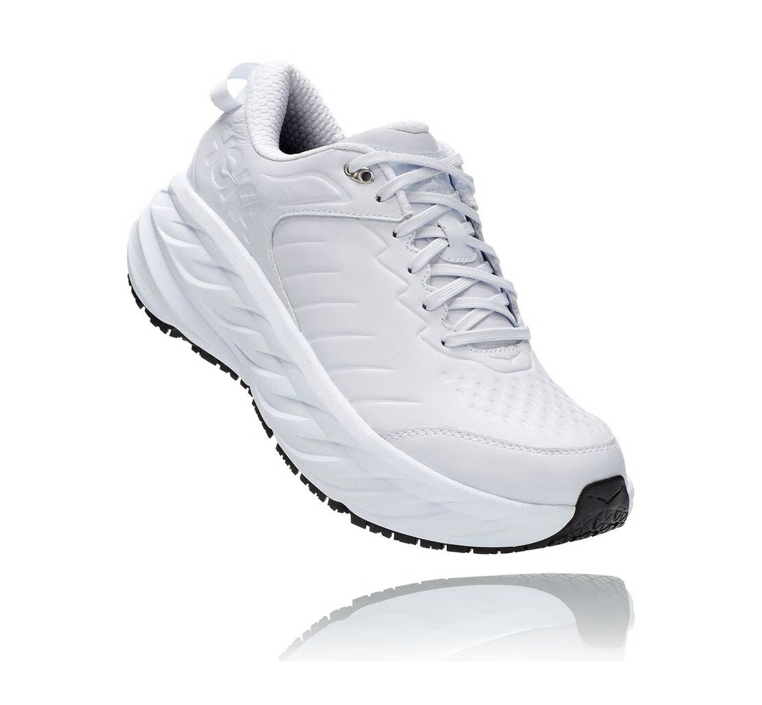 Hoka Men’s Bondi Sr WHITE / WHITE – Cushioned Running Shoes ...